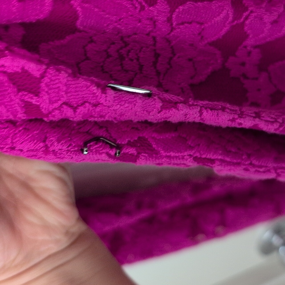 INC Fuchsia Pink Lace Blazer - Picture 7 of 8